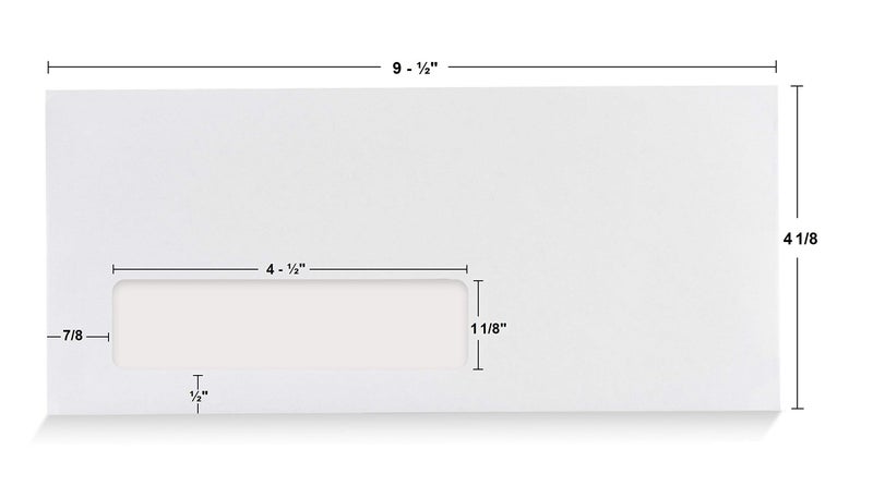 Aimoh #10 Single Left Window Envelopes -Gummed Closure -Size 4-1/8x9-1/2 Inches -24LB-500 Count(35410) - Image 3
